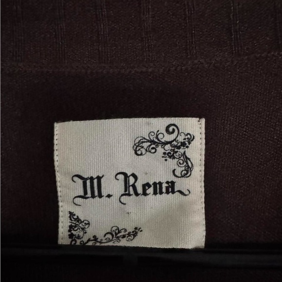 M. Rena Brown and Boho Patterned Long sleeveless Cardigan/ Wool Blend / medium - Picture 2 of 7